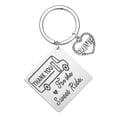 thumbnail image 1 of School Bus Driver Keychain Thank You For The Sweet Ride Engrave Keyring Graduation Key Chain Nursery Scool Ending Gift, 1 of 5