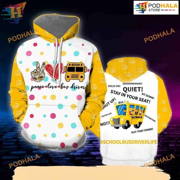 School Bus Driver Life All Over Printed 3D Hoodie T-Shirt