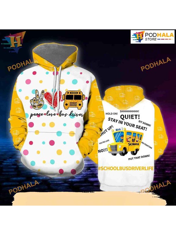 School Bus Driver Life All Over Printed 3D Hoodie T-Shirt