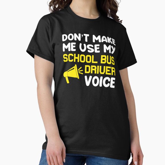 School Bus Driver Mask Safety Transit Route Professional Voice T-Shirt