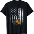 thumbnail image 1 of School Bus Driver Usa American Flag Funny Bus Driver Gift T-Shirt, 1 of 4