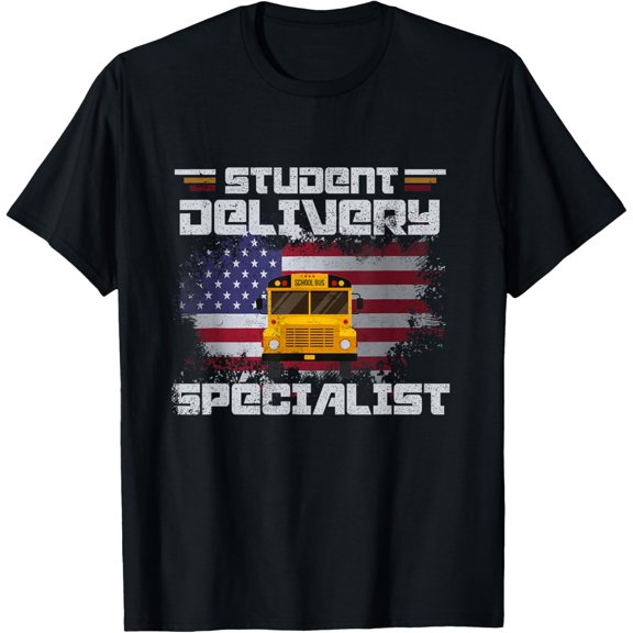 School Bus Driver's American Flag Pride | School Bus Driver T-Shirt