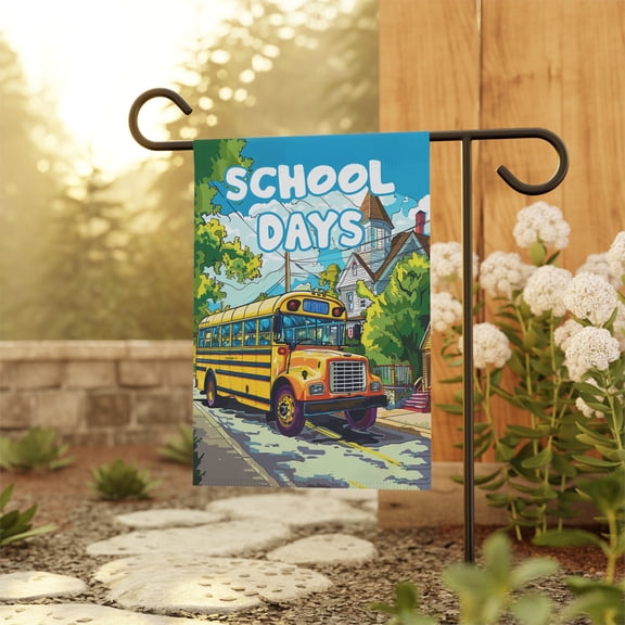 School Bus Flag, School Year Ready, Back to School Flag ID-0627-RQMX