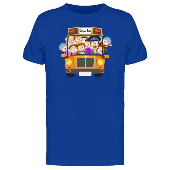 School Bus Happy Photo T-Shirt Men -Image by Shutterstock, Male 4X-Large