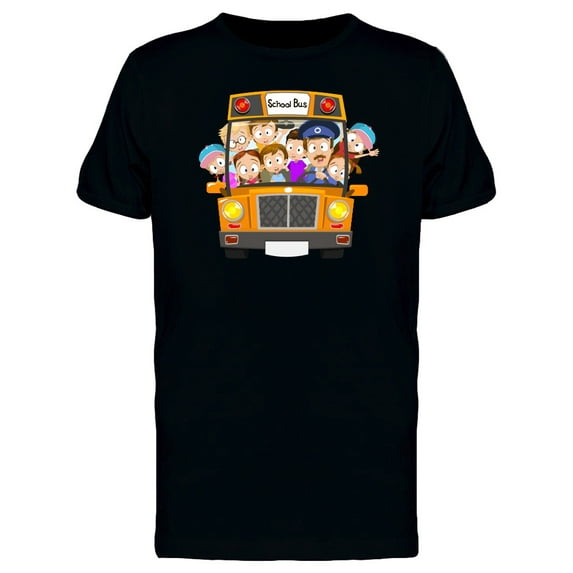 School Bus Happy Photo Tee Men's -Image by Shutterstock