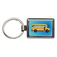 thumbnail image 1 of School Bus Metal Rectangle Keychain, 1 of 7