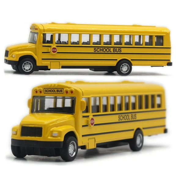 School Bus Model Collection - Alloy Pull Back School Bus Model Collection Vehicle Children Car Toy