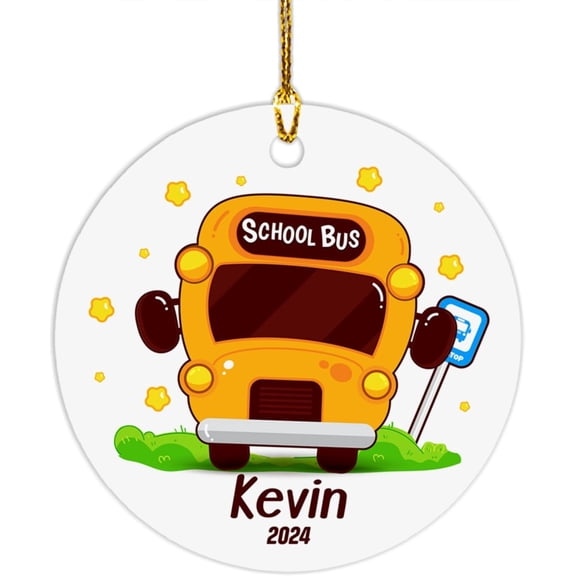 School Bus Ornament, Personalized School Bus Christmas 2025 Ornament Yellow School Bus Ornament with Name & Year, School Bus Xmas Ornament, Gifts for Bus Driver, School Bus Decor tQZIjq