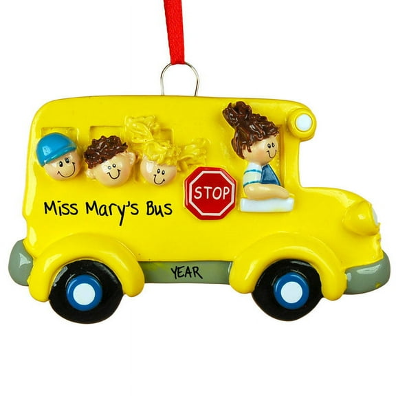 School Bus Personalized Christmas Ornament DO-IT-YOURSELF