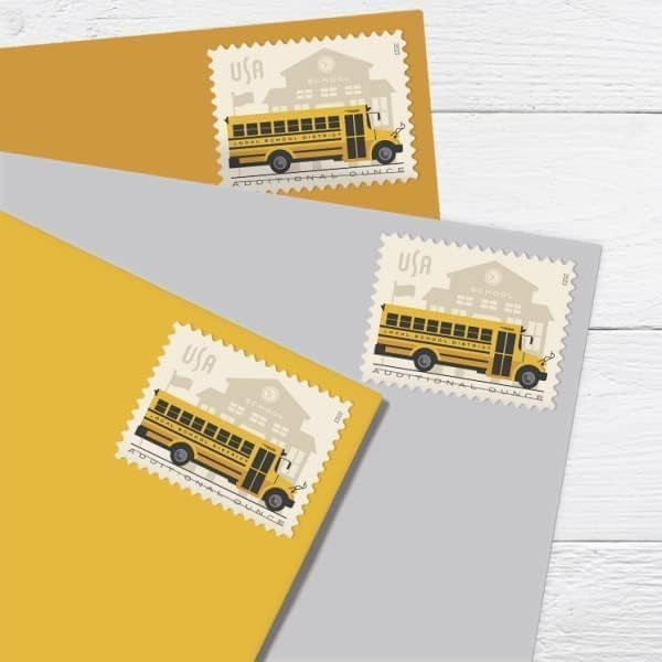 School Bus Practical Postage ,100 Stamps