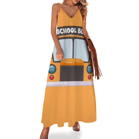 School Bus Sleeveless Dress Dresses Women Summer Women's Summer Clothing