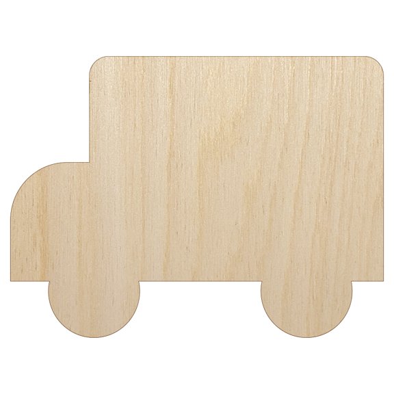 School Bus Solid Wood Shape Unfinished Piece Cutout Craft DIY Projects - 4.70 Inch Size - 1/4 Inch Thick