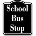 thumbnail image 1 of School Bus Stop BLACK Aluminum Composite Sign, 20"x24", 1 of 9