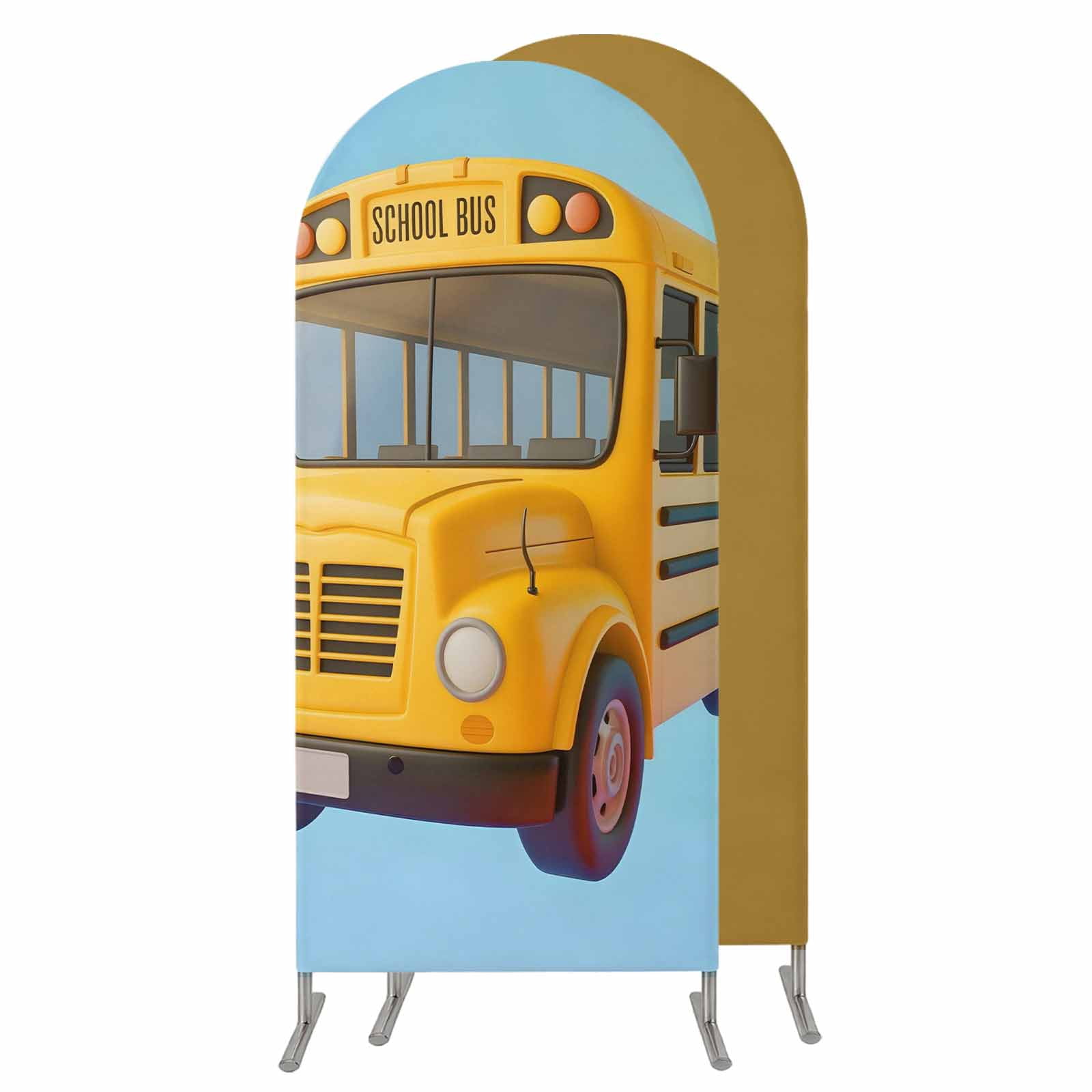 School Bus Wedding Arch Cover,Stretchy Spandex Arch Backdrop Stand ...