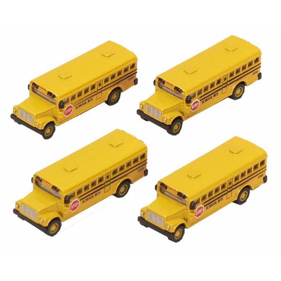 School Bus, Yellow - Kinsmart 2523D - 2.5" Diecast Model Toy Car (Brand New, but NOT IN BOX)