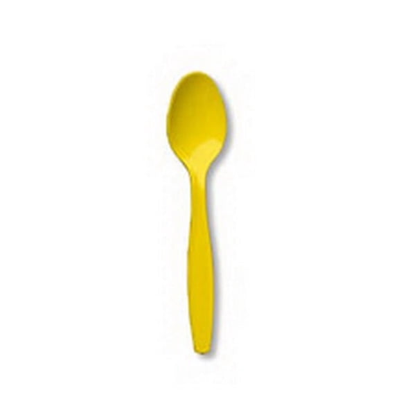 School Bus Yellow Plastic Spoons