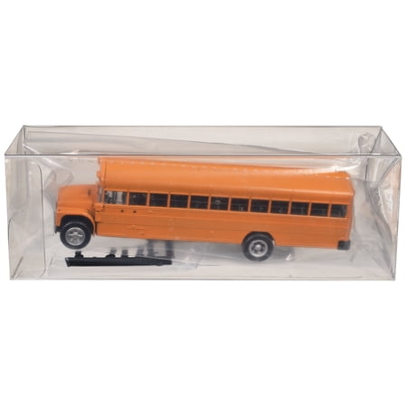 School Bus Yellow with Stop Sign 1/87 (HO) Plastic Model by Promotex