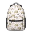 thumbnail image 1 of School Bus and Checker Pink Pattern Backpack for School, Cute School Bag with Adjustable Shoulder Straps and Padded Back, 15.3"x11"x6.7", 1 of 5