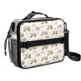 thumbnail image 1 of School Bus and Checker Pink Pattern Insulated Lunch Bag with Shoulder Strap and Bottle Holder,Bento School Lunch Bag Box,11x9.5x3.5 Inches, 1 of 5