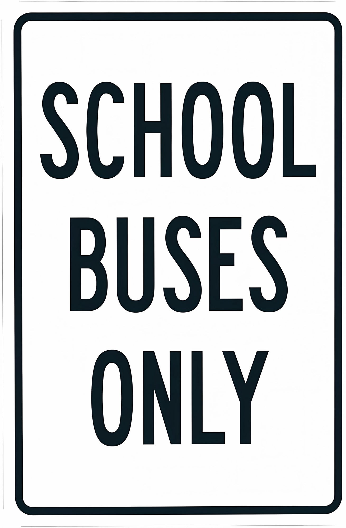 Security Bus Sign Color School Buses Only Warning Sign - 8