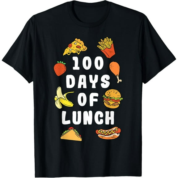 School Cafeteria Worker Lunch Lady 100 Days Of Lunch T-Shirt