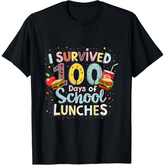 School Cafeteria Worker Lunch Lady 100 Days Of Lunch Woman T-Shirt