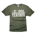 thumbnail image 1 of School Cool Teacher Shirt Mens Womens Teacher Shirts Funny Teacher Gift Ideas Teacher Birthday Gift (XX-Large Military Green), 1 of 6