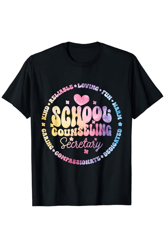 School Counseling Secretary Office Of Heart School Counselor T-Shirt