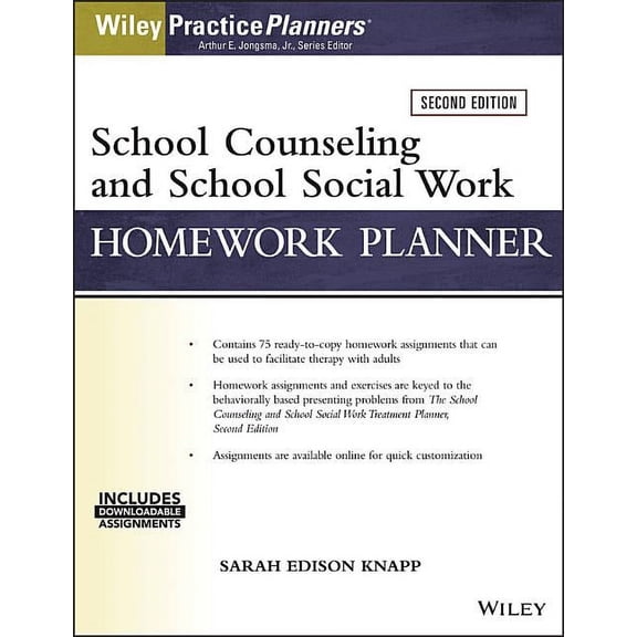 School Counseling and Social Work Homework Planner (with Download), (Paperback)