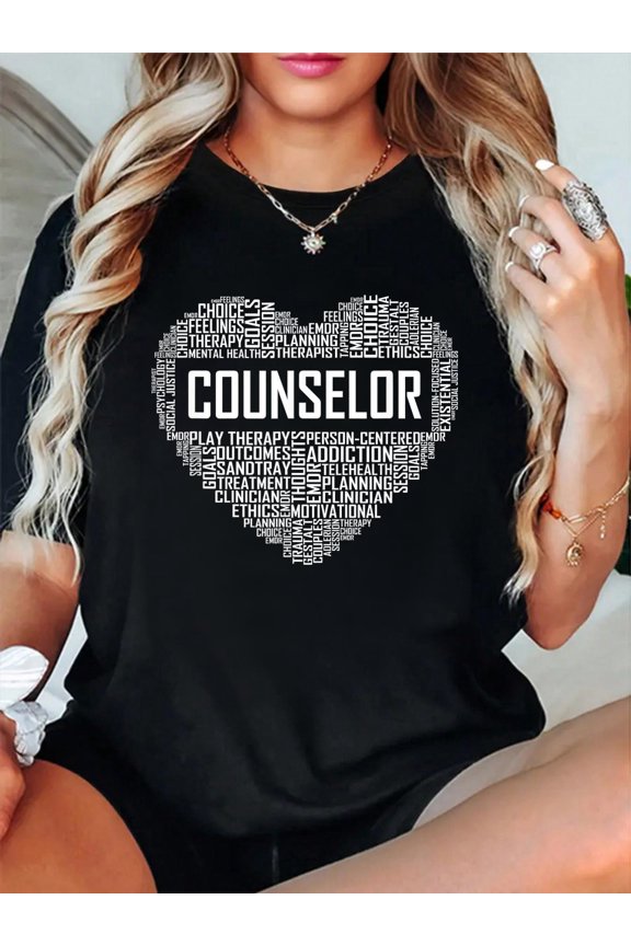 School Counselor Gift Heart Career Guidance Appreciation GIF T-Shirt