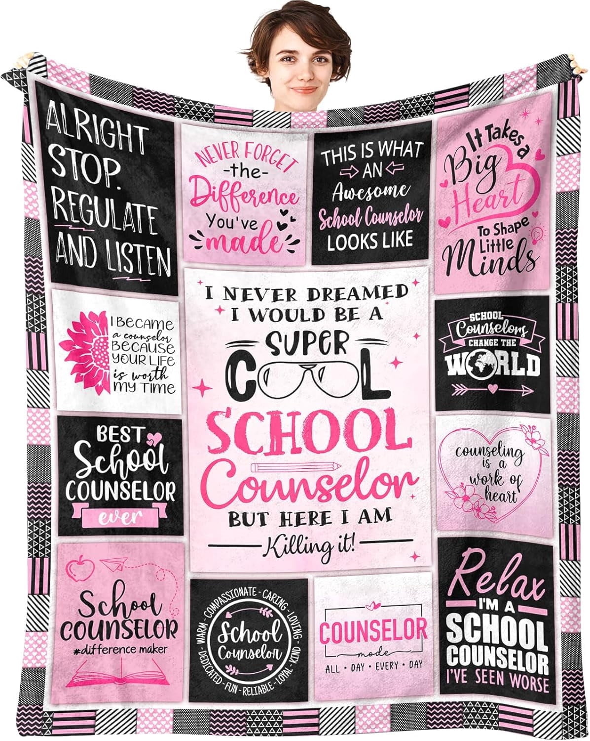 School Counselor Gifts for Christmas, School Counselor Gifts for Women, School Counselor Appreciation Gifts, Xmas Gifts for Counselors, Guidance Counselor Gifts Throw Blanket 60"X50"