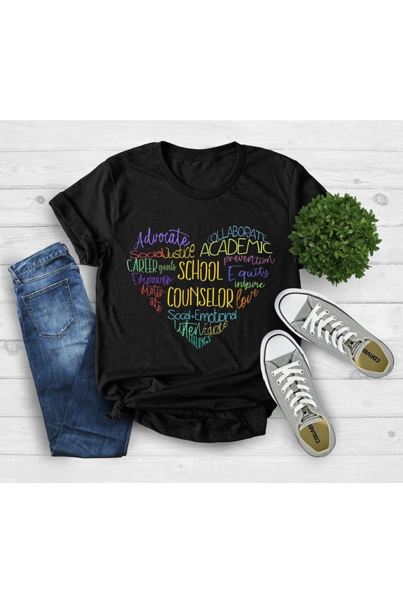 School Counselor Heart Shirt, Counselor Shirt, Teacher Shirts, Counselor, Counselor Mom, Social Worker Shirt, Counselor Gift All Size S-5Xl