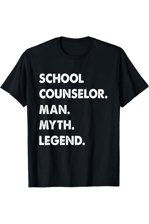 School Counselor Man Myth Legend T-Shirt, Unisex T-Shirt