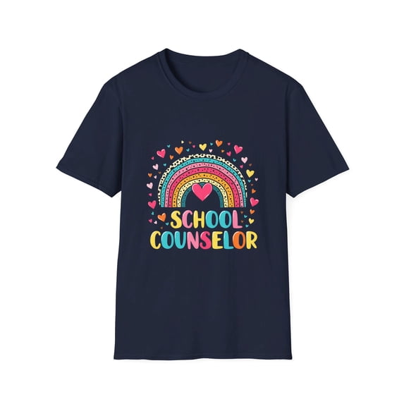 School Counselor Rainbow Teacher T-Shirt