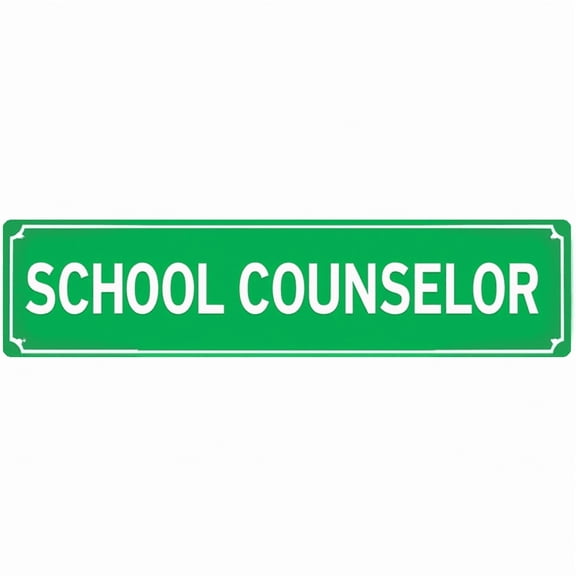 "School Counselor" Tin Sign - 16x4 Inches Career Pride Decor for Wall, Suitable for Office, Classroom, Bedroom | unique wall decor, vintage decor for home, family wall decor