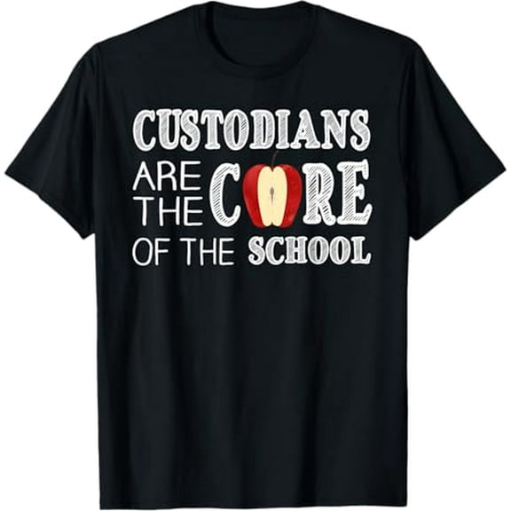School Custodian Appreciation Apple Core Graphic Unisex Short Sleeve T-Shirt
