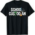 thumbnail image 1 of School Custodian Appreciation Gift Janitor T-Shirt men and women can wear, black, white, gifts, 1 of 4