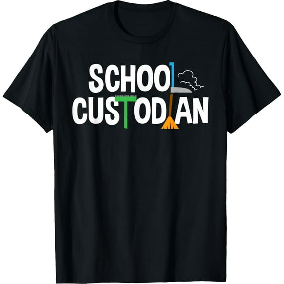 School Custodian Appreciation Gift Janitor T-Shirt men and women can wear, black, white, gifts
