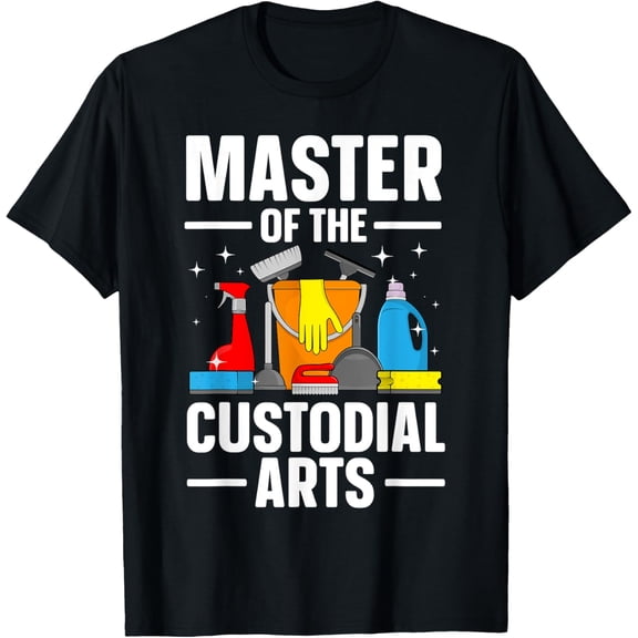 School Custodian Design For Men Women Cleaning Janitor T-Shirt