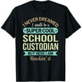 thumbnail image 1 of School Custodian Gift Funny Appreciation T-ShirtMen's and women's short-sleeved pure cotton shirts, 1 of 6
