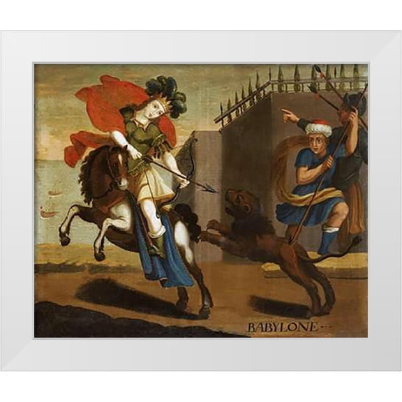 School, Cuzco 14x12 White Modern Wood Framed Museum Art Print Titled - Babylon. The Wonders of The Ancient World