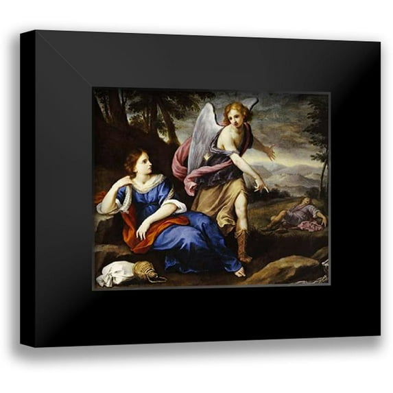 School, Florentine 14x12 Black Modern Framed Museum Art Print Titled - The Angel Appearing To Hagar