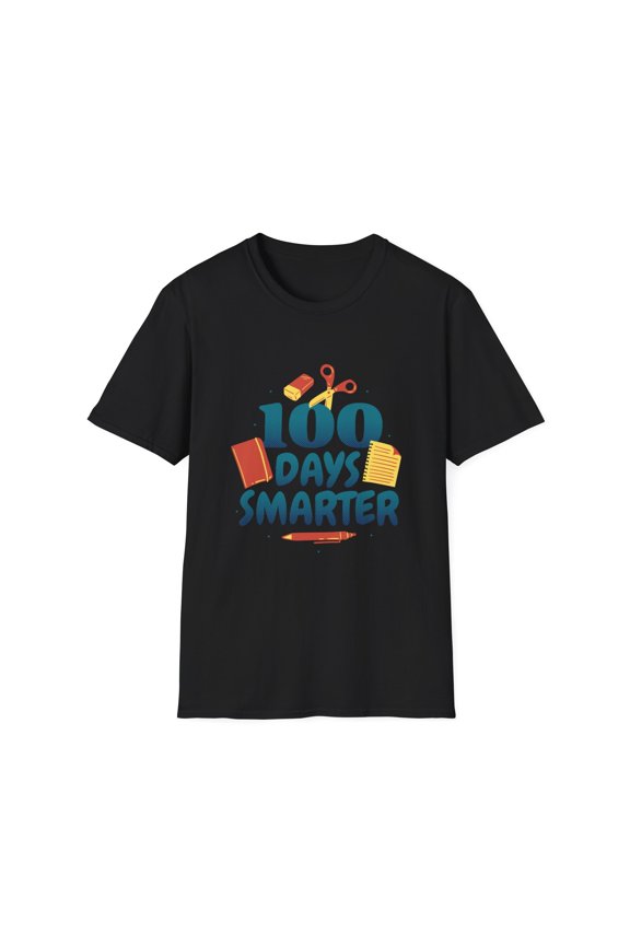 School Fun 100 Days Of Learning Men Women Child Graphic