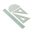 thumbnail image 1 of School Geometry Tools Set with Plastics Ruler, Protractor, Set Square for Math Class & Technical Drafting, 1 of 9