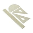 thumbnail image 1 of School Geometry Tools Set with Plastics Ruler, Protractor, Set Square for Math Class & Technical Drafting, 1 of 8
