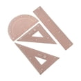 thumbnail image 1 of School Geometry Tools Set with Plastics Ruler, Protractor, Set Square for Math Class & Technical Drafting, 1 of 8