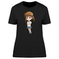 thumbnail image 1 of School Girl Kawaii Cartoon T-Shirt Women -Image by Shutterstock, Female Small, 1 of 2