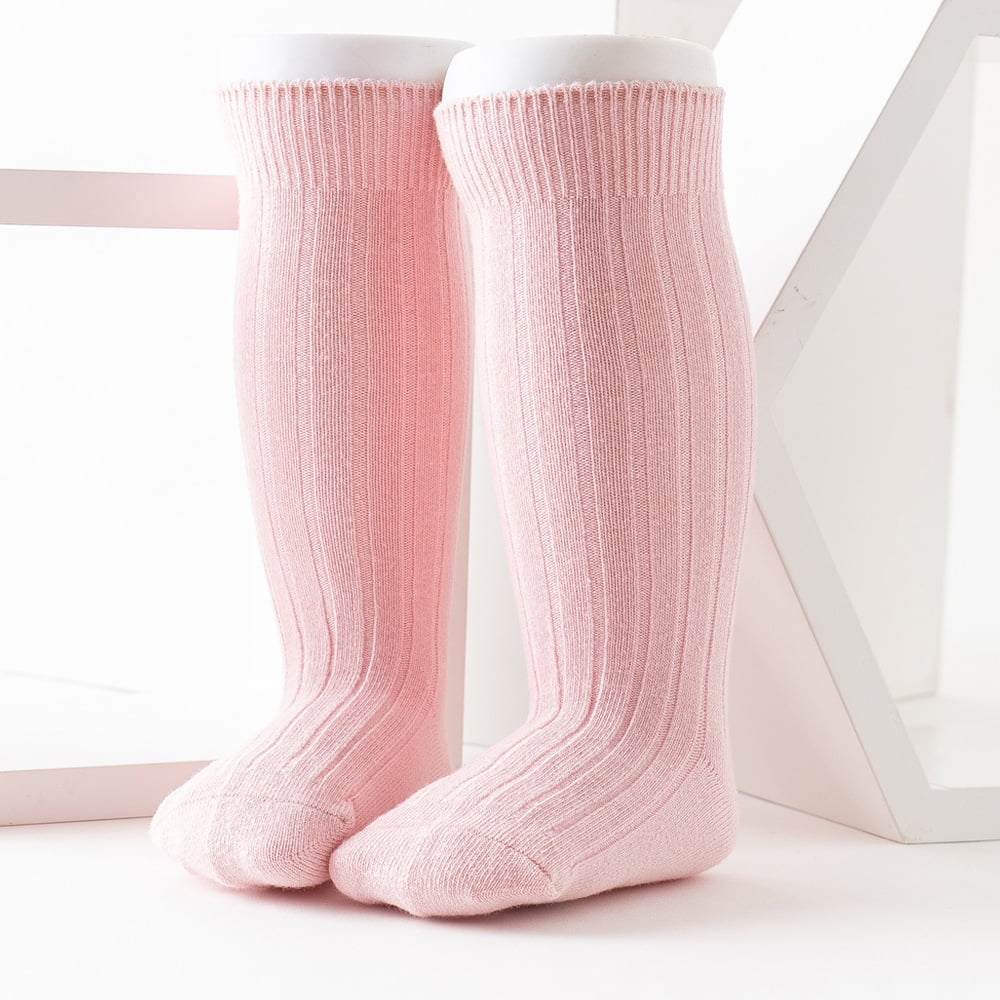 Infant Baby Girls Boys Cotton Socks HandStitched Kids Knee High Socks