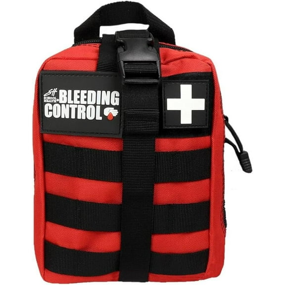 School Health - Basic Individual Bleeding Control Kit, Survival Kit for Emergency Trauma | First Aid Kit for Emergencies (Bleeding Control Kit - Molle Bag)