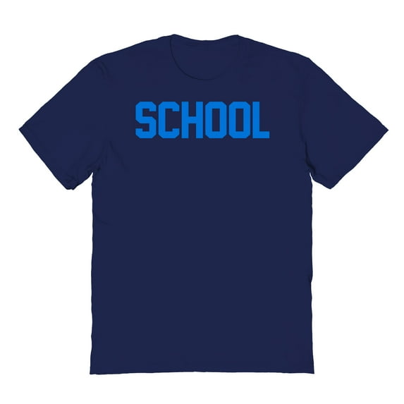 School Humor Graphic Navy Men's Cotton T-Shirt